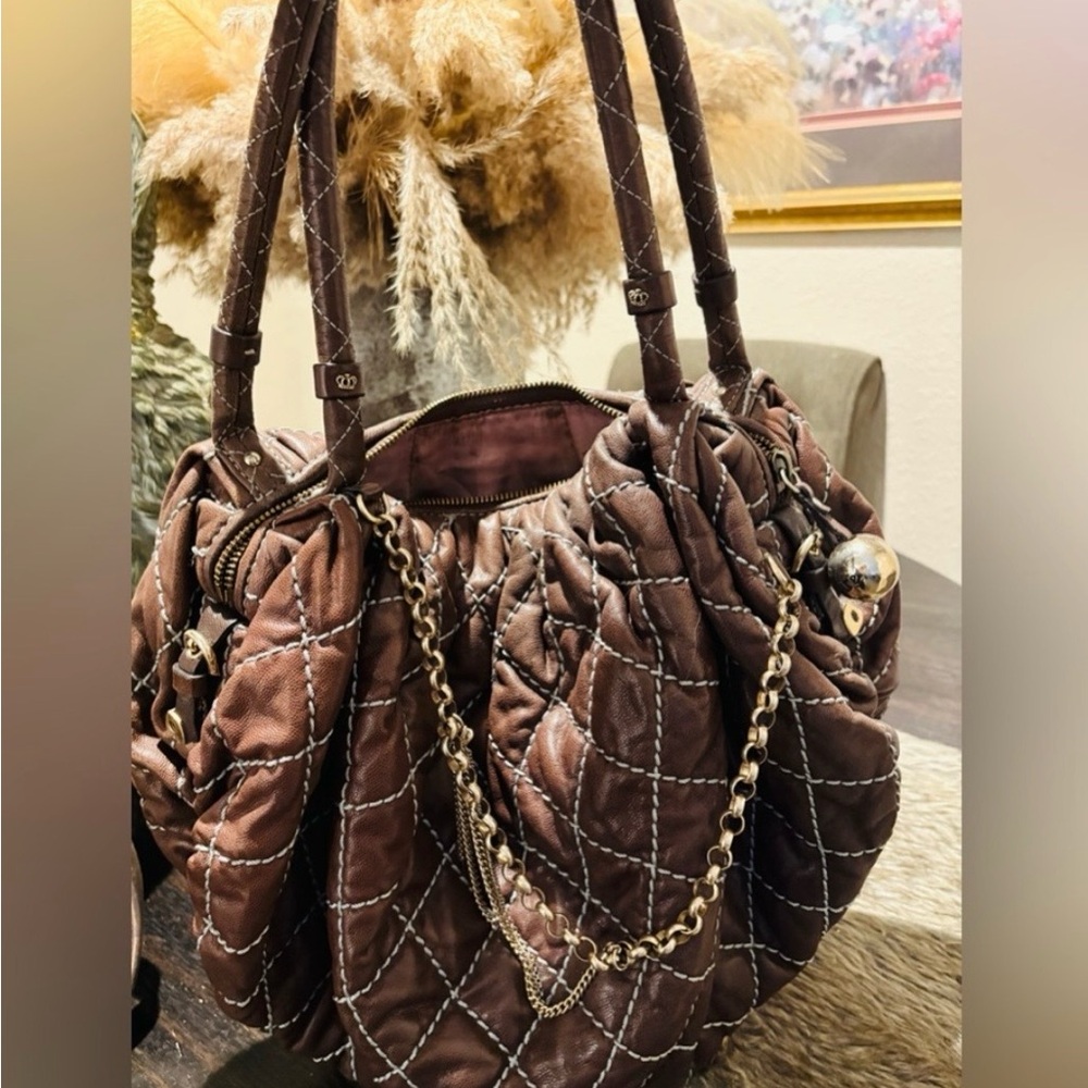 Authentic JUICY COUTURE purse handbag hobo quilted leather - Picture 2 of 7